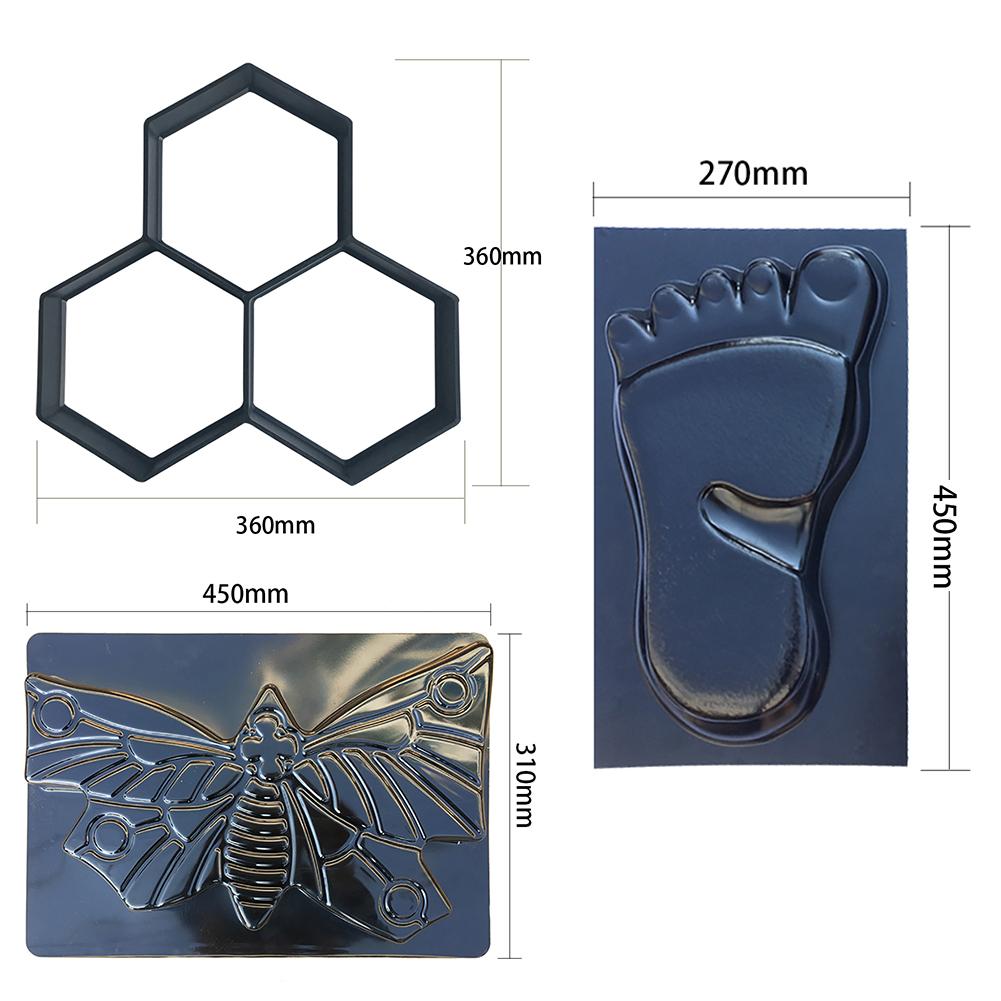 Форма для тротуарной плитки Дорожка Бетонная форма для тротуарной плитки Сделай сам Вручную Укладка Цементная дорожка Формы для бетона для домашнего сада