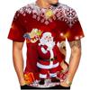 Christmas Elk 3D Print T Shirt For Men X'mas Harajuku Streetwear Fashion O-neck Short Sleeve Tops New Year Gift Oversized T-shirts