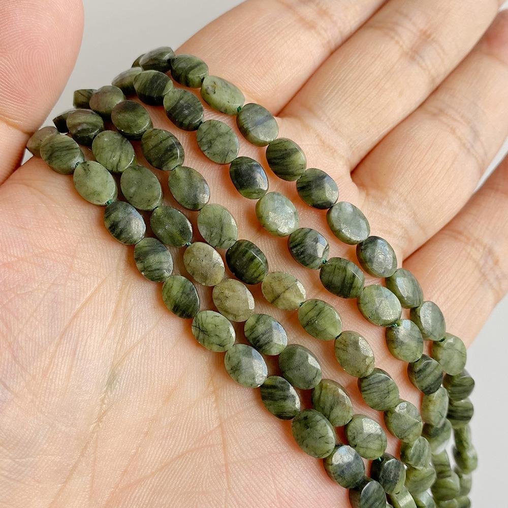 6X8MM Faceted Oval Natural Stone Crystal Jades Bead Charm for Jewelry Making DIY Necklace Bracelet Earring Accessories Wholesale
