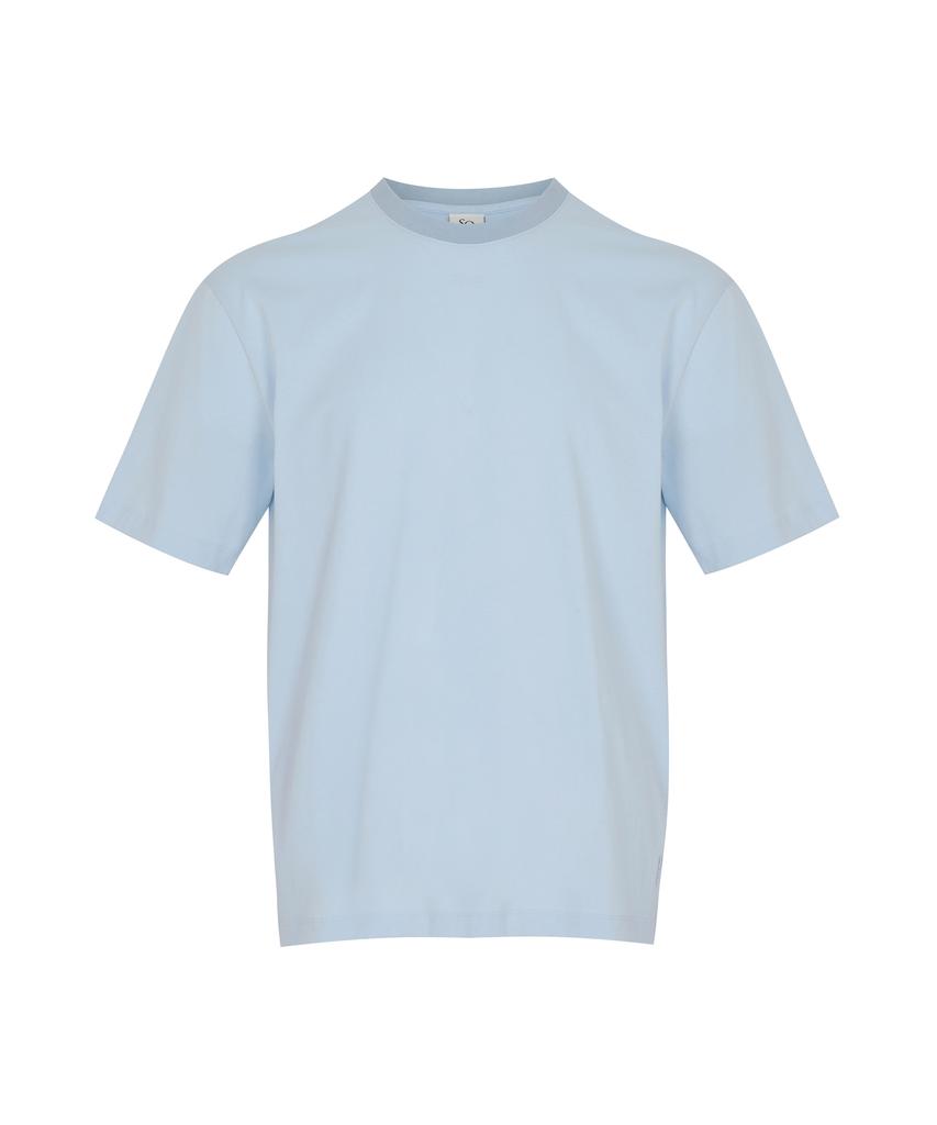 SOLEW Essential Loose Fit Crew Neck T-Shirt_Light Blue