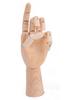 Wooden Drawing Hand Hand Mannequin Display with Reference Drawing Cutout Left Model, (Female, Hand)