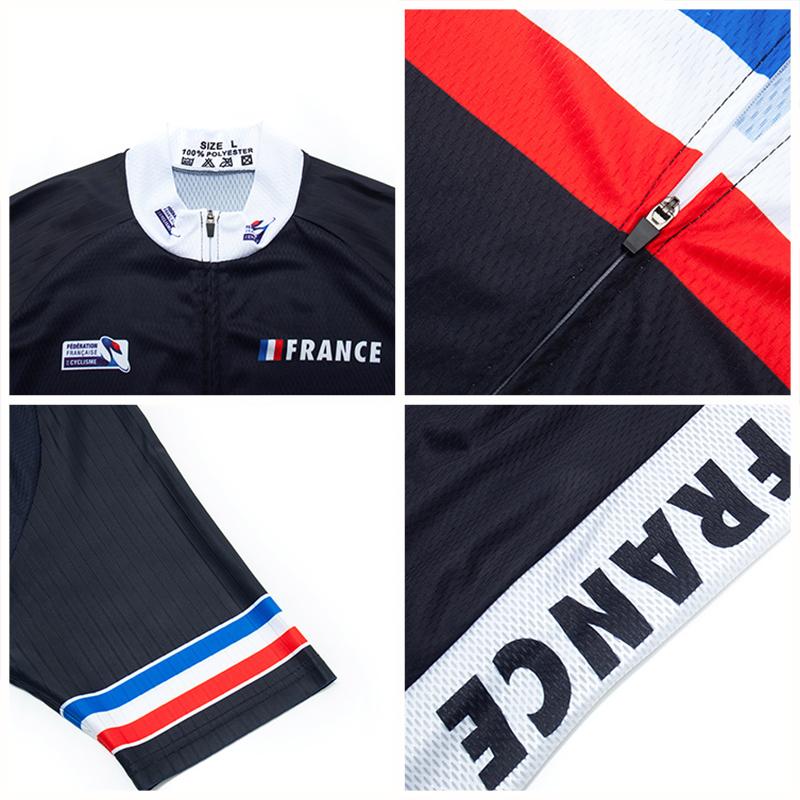 Team France Cycling Bib Sets MTB Uniform Summer Road Bike Jerseys Bicycle Clothing Men's Short Sleeve Maillot Racing Suit Outfit