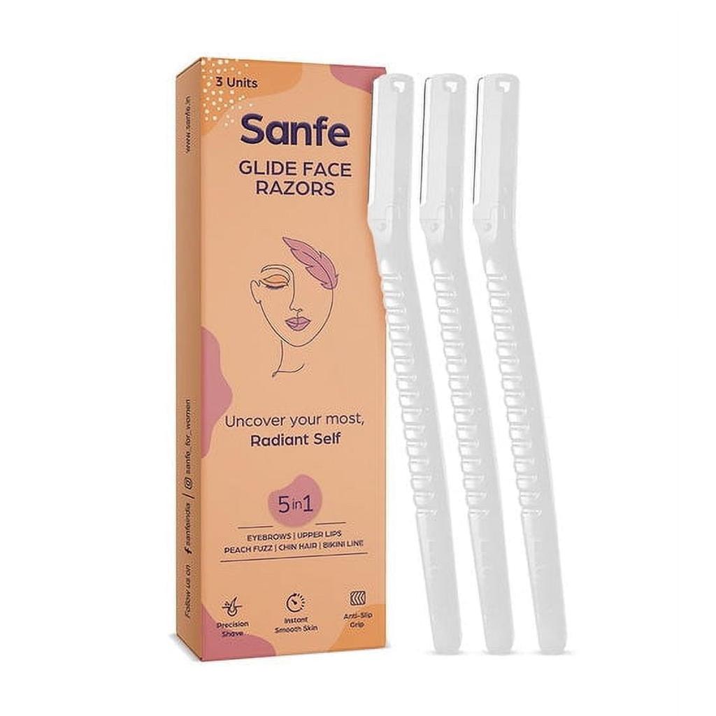 Бритва для лица Sanfe Glide для безболезненного удаления волос на лице - 3 шт.