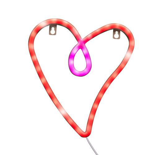 LED Battery-Powered Wall Light (Heart)
