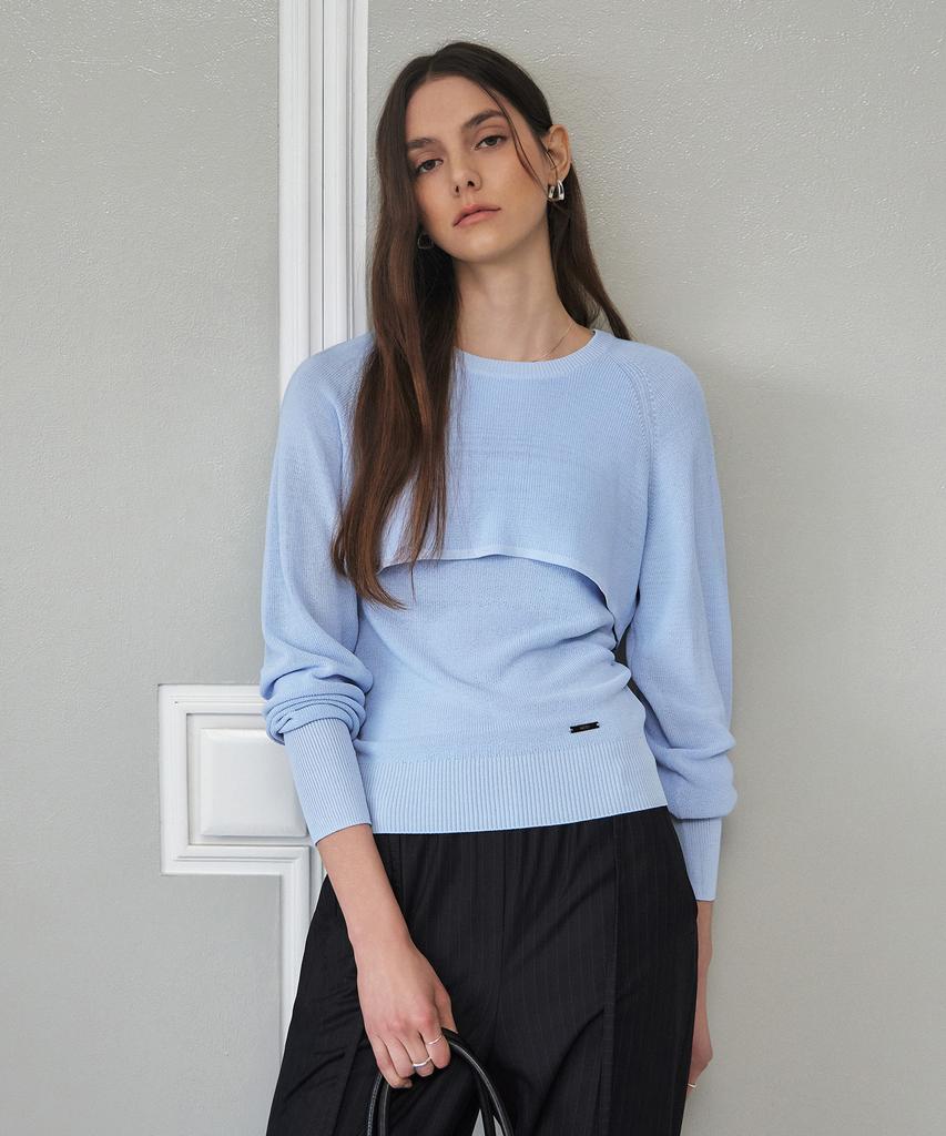 ARTID Layered Setup Knit_Light Blue