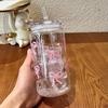 Water Cup Cute Bow Prints Mason Jar Shaped Water Bottle