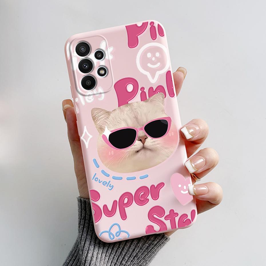 For Samsung Galaxy A53 5G Case Cover SM-A536B Stylish Painted Silicone Soft Protector Cover For Samsung A23 A33 A73 5G A 53 Capa