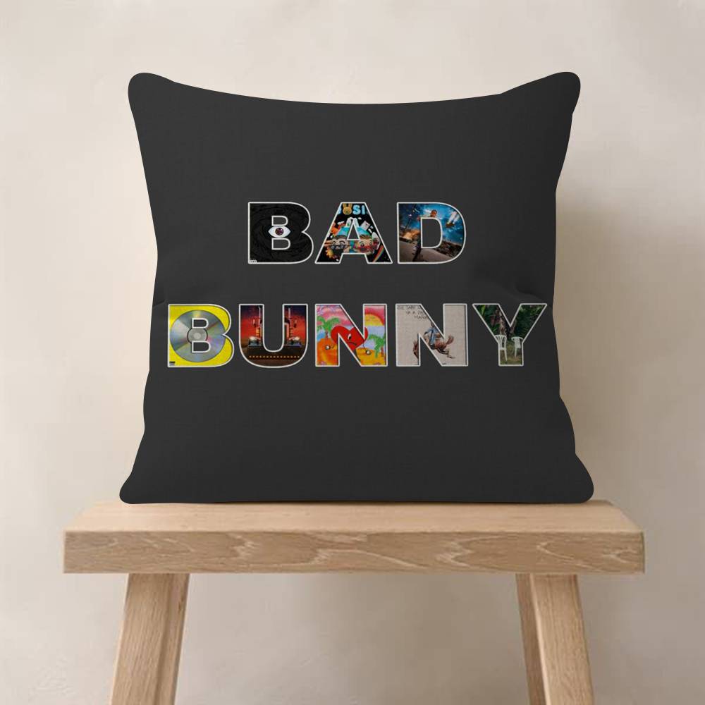 Singer bBad album Bunny Cushion Cover Decorative Pillow Sofa Home Decor case pillow cases