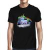 1Tee Мужская футболка с единорогом и зелеными волосами