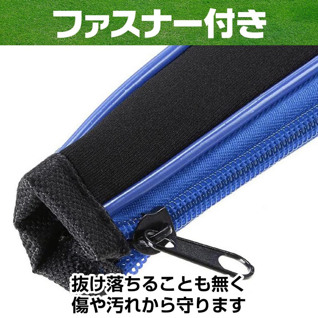 Saki&Masa Iron Cover Golf Headcover Set с графическим принтом и застежкой-молнией, комплект из 12 штук (синий)