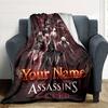 1pc Personalized Name Assassin's Creed Blanket, Gift, for Men and Women, Soft Blanket, Good for Sofa Bed Couch Travel, Lightweight Flannel Blanket