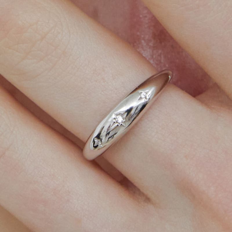 by hyeres [925 silver] Star stone ring (Silver) BH7R52712W9