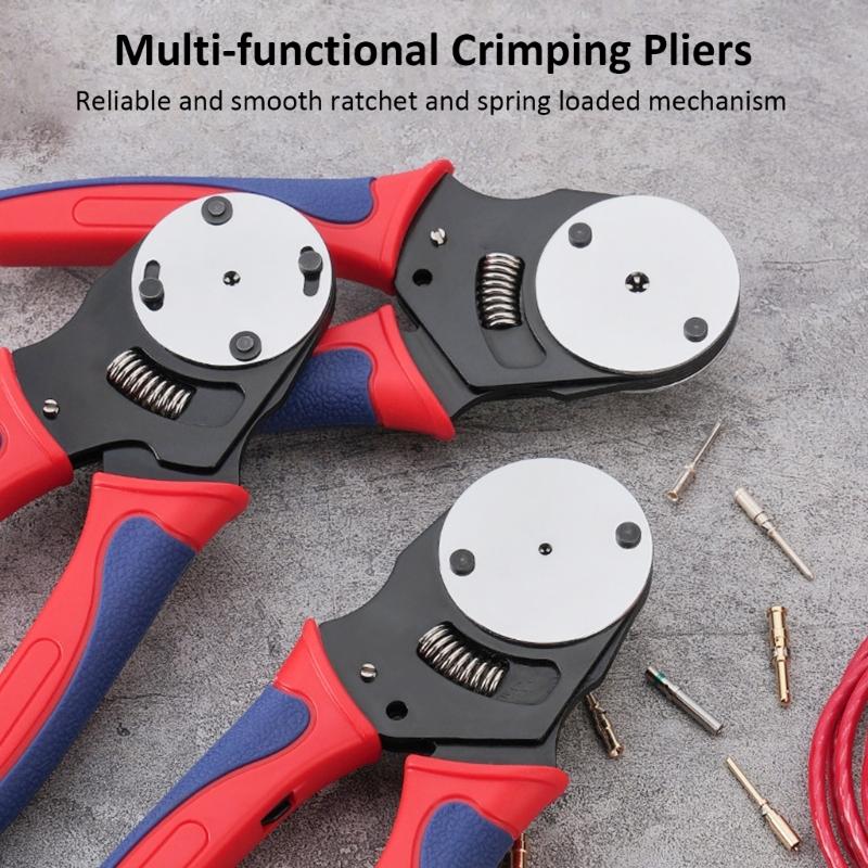 Немецкий Инструмент для обжима закрытых гильз Контакт Круглые разъемы Контактный обжимной инструмент 4-х точечный обжим Разъемы Снятие