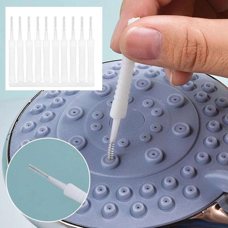 1-500 шт. Щетка для чистки душа, микро-нейлоновая насадка для ванной комнаты, антиблокировочные чистящие средства, аксессуары для ванной комнаты