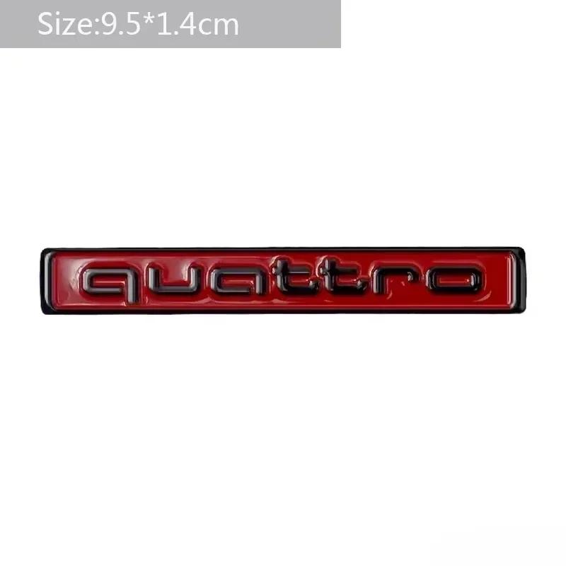 Car Quattro Front Grille Four-Wheel Drive Logo Styling for 4JHGE A4 A4L 2020 2021 2022 2023 Rear Fender Stickers Auto Accessories