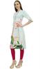 Bimba Женская повседневная куртка Kurta Kurti с цветочным принтом Moss Georgette и цифровым принтом
