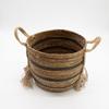 Bananna Leaf & Seagrass Large Baskets – Natural Browns- Set of 3