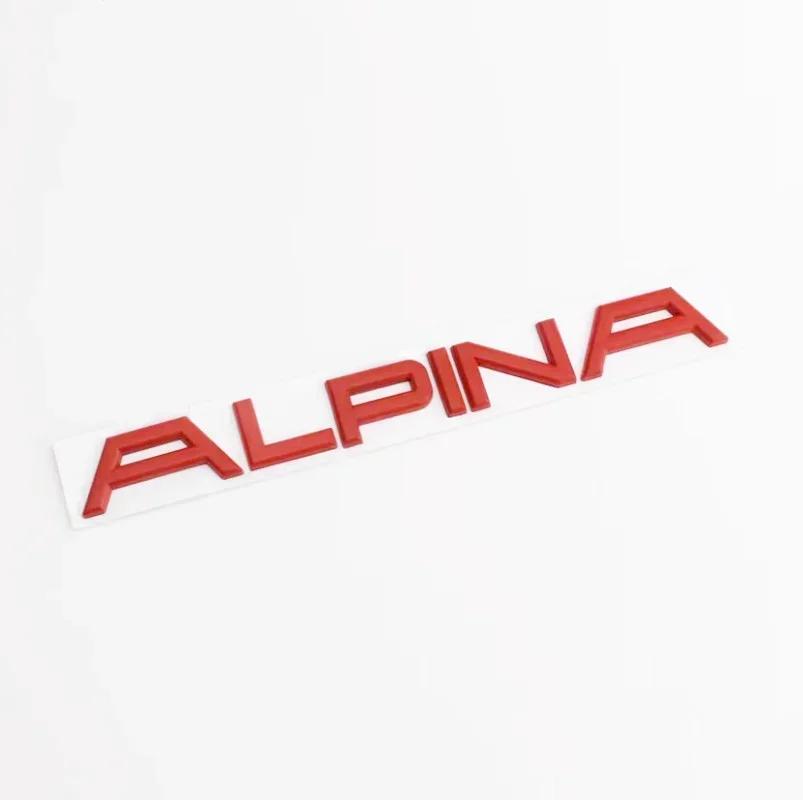 3D Металлические хромированные черные буквы логотипа Alpina Наклейки на задний багажник Наклейки на крылья Эмблема Значки B7 B6 D4 D5 Аксессуары для стайлинга автомобилей