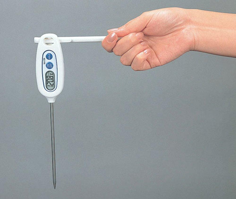 Tanita TT-508N WH Stick Thermometer for Cooking, IPX7 Waterproof, -50~250°C, White, Remembers Measured Temperatures.