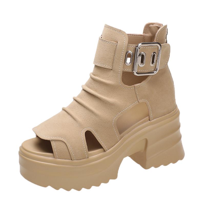 TUINANLE Женские сандалии, летние женские туфли на высоком каблуке, массивная обувь на платформе, милые белые сандалии на молнии