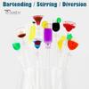10 шт. мешалки для коктейлей, палочки для коктейлей, пищевые классы, не содержащие BPA, термостойкие, уникальный дизайн, мешалки для напитков, длинные палочки