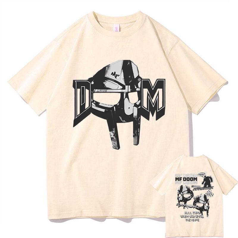 Rapper Mf Doom Doomsday Graphic Print Tshirt Men Women Hip Hop Casual Oversized Tops Tees Male Cotton Short Sleeve Mens T Shirt