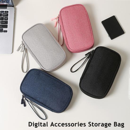Portable Cable Organizer Bag Electronics Accessories Storage Pouch Waterproof Cable Bag for Chargers Power Bank USB Cables Earphones SD Cards