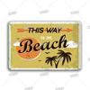 Забавная жестяная табличка Aloha Tiki Bar, Винтажный пляжный бар, Паб Арт, Настенный декор, Металлическая пластина, Ретро Гавайская красавица, Жестяные таблички
