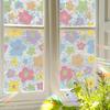 Multicoloured Floral Home Glass Doors and Windows Laser-Printed Electrostatic Decals