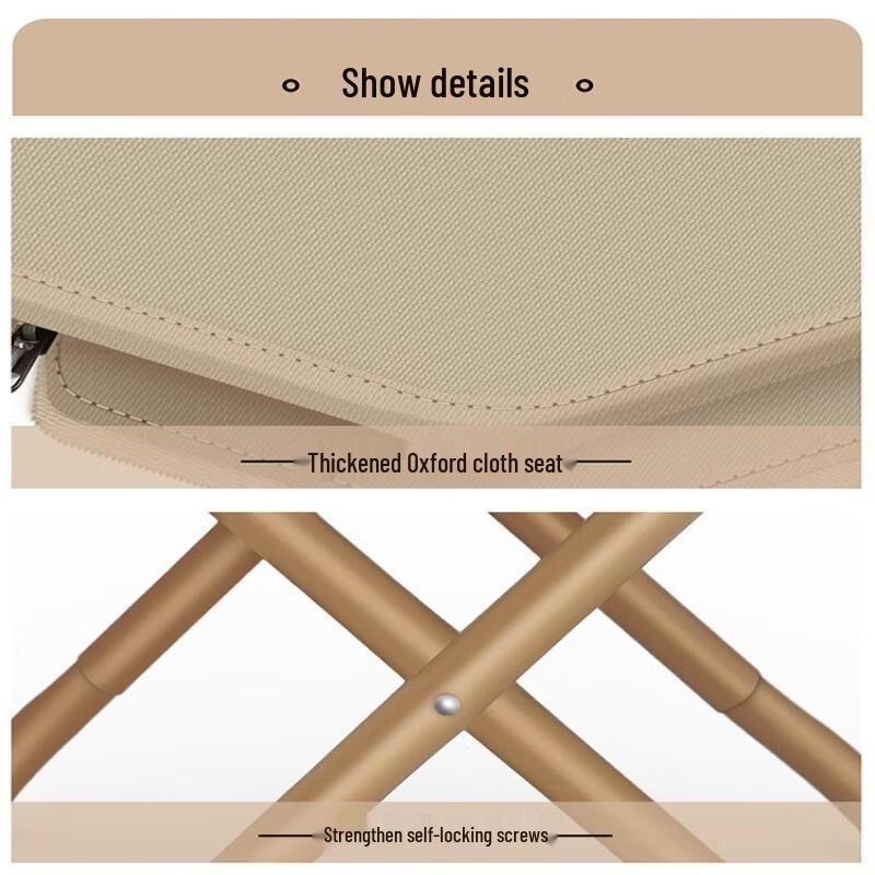 OIMG Portable Wooden Camping Stool