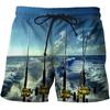 New Tropical HD 3D Swimming Trunks Shorts Mens Funny Fishing Bermuda Breathe Men's Boys Beach Pants Sport Shorts Fashion