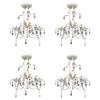 VidaXL 4x Crystal Pendant Chandeliers Ceiling Light Hanging Lamp Luminaire Lighting Living Room Dining Room Sitting Room 278739
