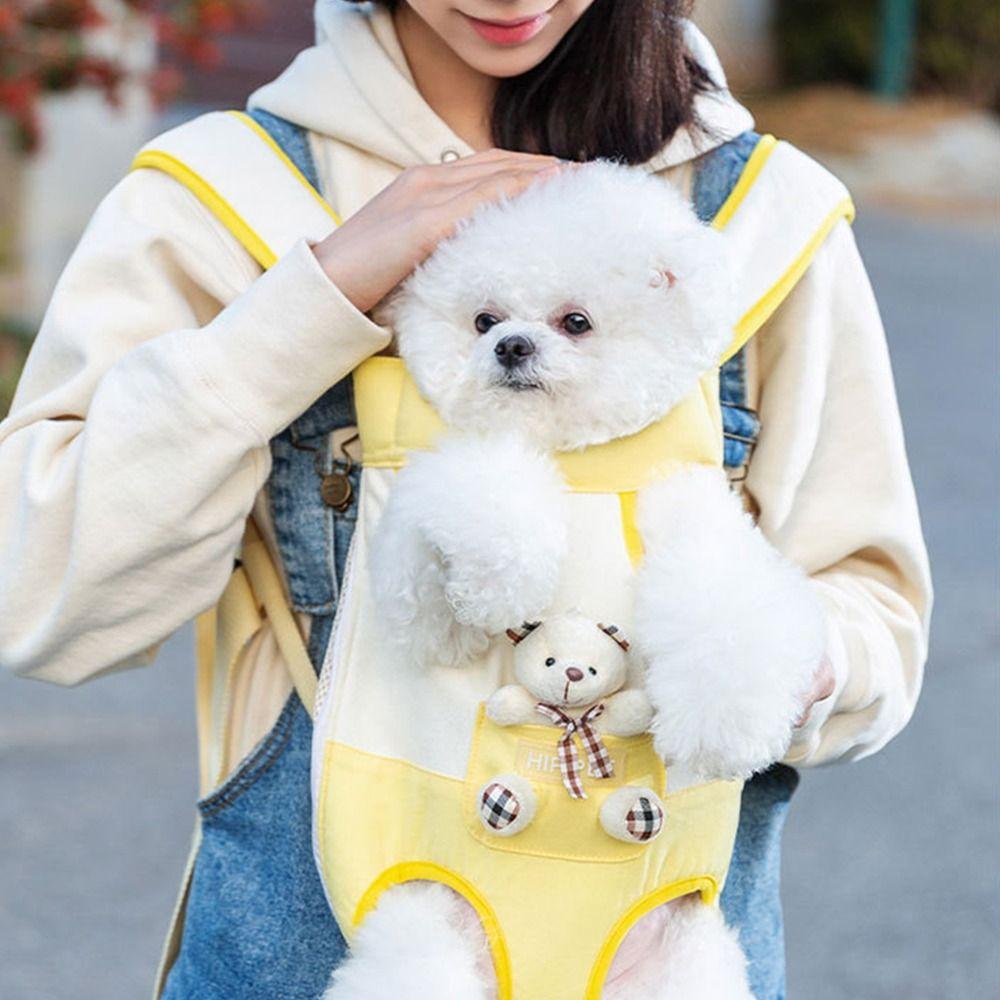 Portable Dog Double Shoulder Bag Four Feet Pet Carrying Supplies Cat Backpack for Outdoor Travel
