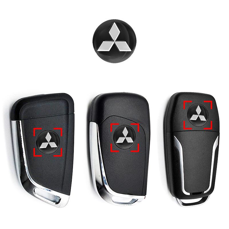 Car Badge Key Auto Control Stickers Keychain Emblem Decal Accessories For Mitsubishi Ralliart EX Outlander Competition Outlander