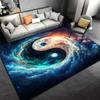 Ковер-зона для 3D-печати Туманность Инь Ян - нескользящий, машинная стирка, полиэстеровый ковер для гостиной, спальни, домашнего декора