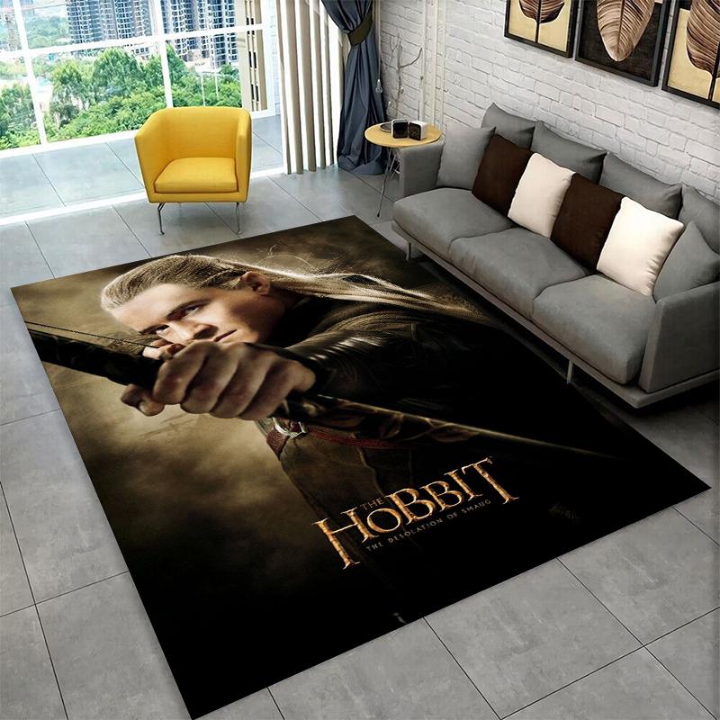Classic L-Lord of The Rings H-Hobbit Carpet Rug for Bedroom Living Room Sofa Playroom Doormat Home Decor,Kid Area Rug Non-slip