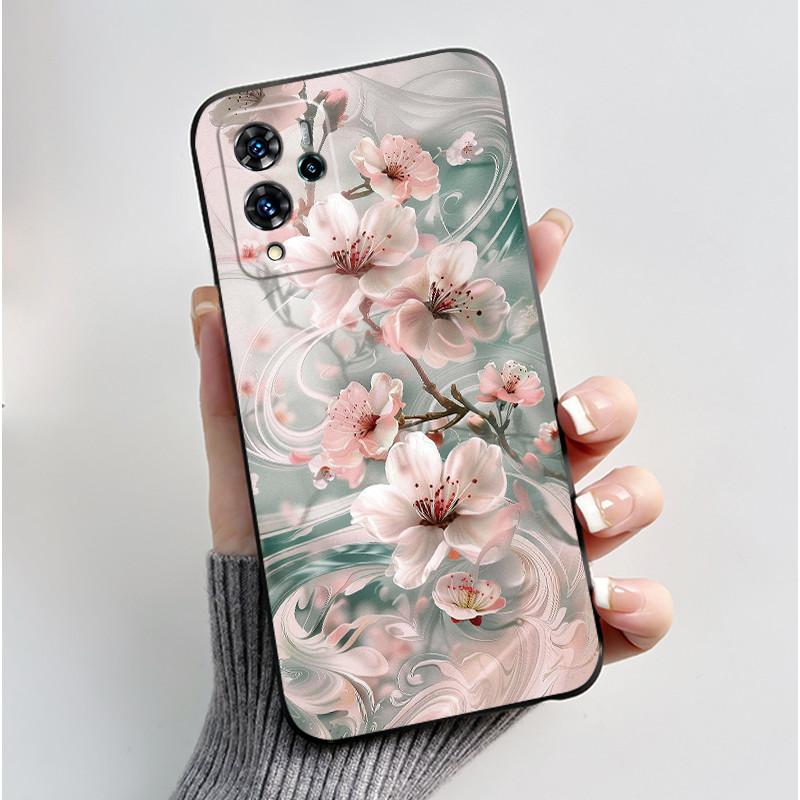 Милый мультяшный чехол для ZTE Blade V40 Pro Capa Ударопрочный Fundas Печатный корпус Защитная крышка Мягкий силикон Черный корпус Coque