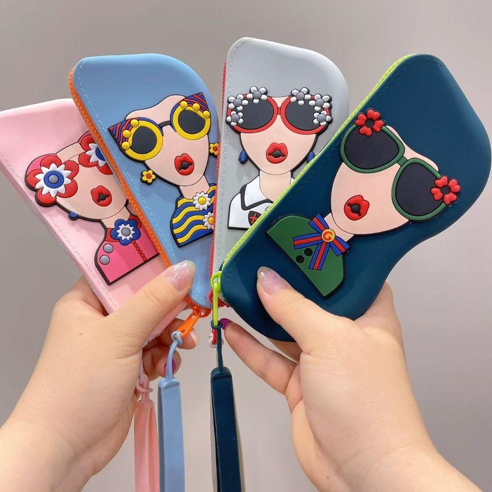 Dustproof Silicone Eyeglasses Case Multifunctional Sunglasses Storage Clip Male