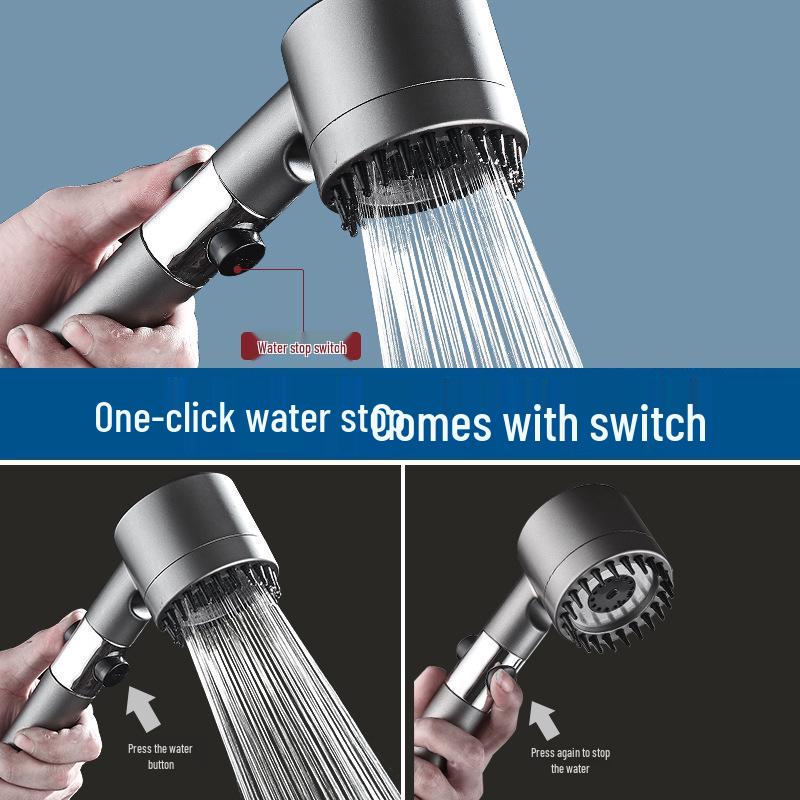 German Dai Pen Douyin Style Three-Speed Supercharged Massage Shower Head with Filter