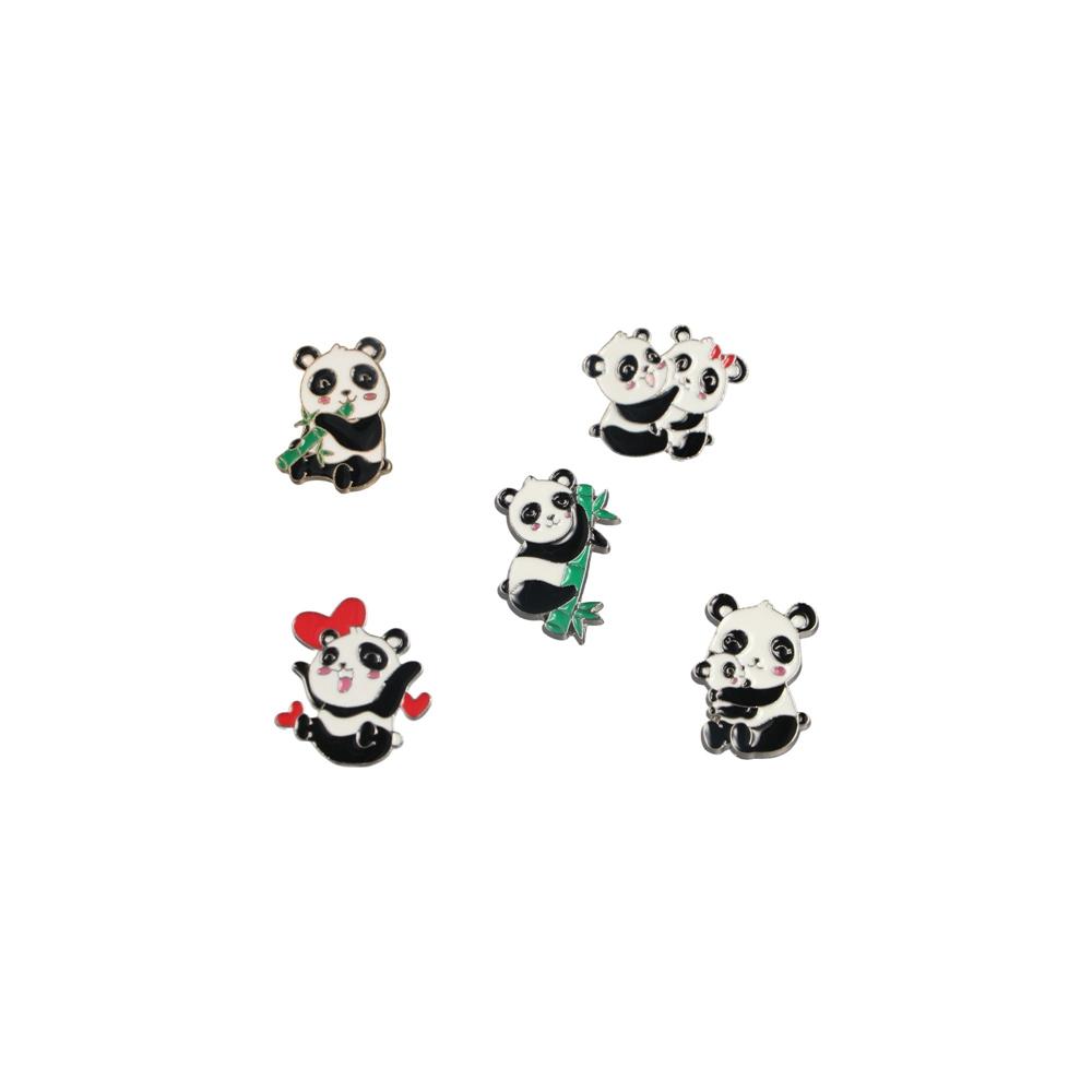 Enamel Giant Panda Zinc Zinc Alloy Brooch Oil Dripping  Cute   Kids