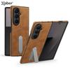 Новый Винтажный Кожаный Чехол Для Телефона Для Samsung Galaxy Z Fold 7 6 5 4 Магнитная Скрытая Вращающаяся Подставка Совместимый с Беспроводной Зарядкой Чехол