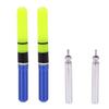 2pcs LED Fishing Floats Night Lighted Bobbers with Replacement Batteries Lightweight Durable