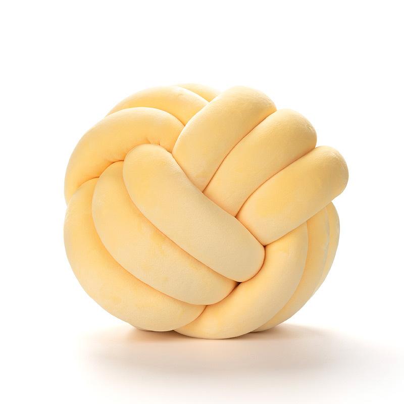 Три акции узел плюшевый мяч дизайн круглая декоративная подушка поясница спинка подушки домашний диван кровать украшения куклы игрушки для детей