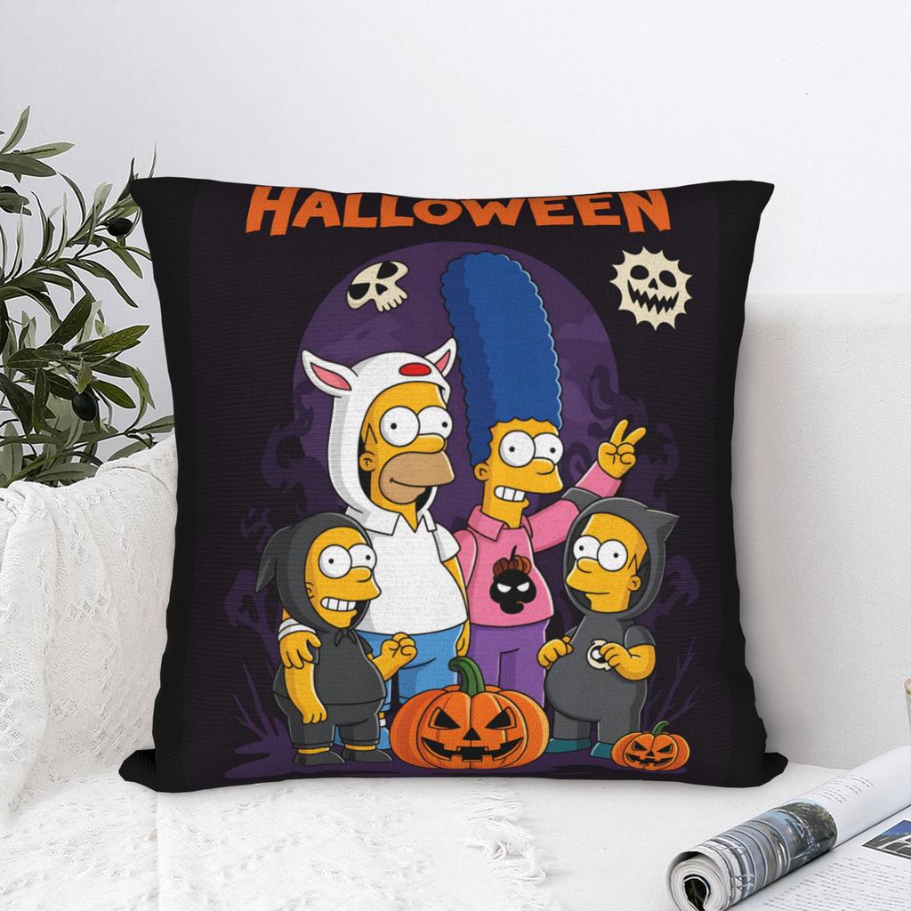 Funny SSimpsons The Halloween Family Pillow Case Design Pillow Cover For Wedding Party Home Decor Cute Funny Cushion Cover