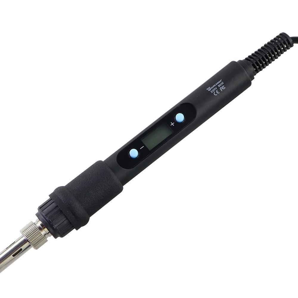 80W 220V/110V LCD Digital Display Temperature Adjustable Electric Soldering Iron Tip Tin Repair Tool