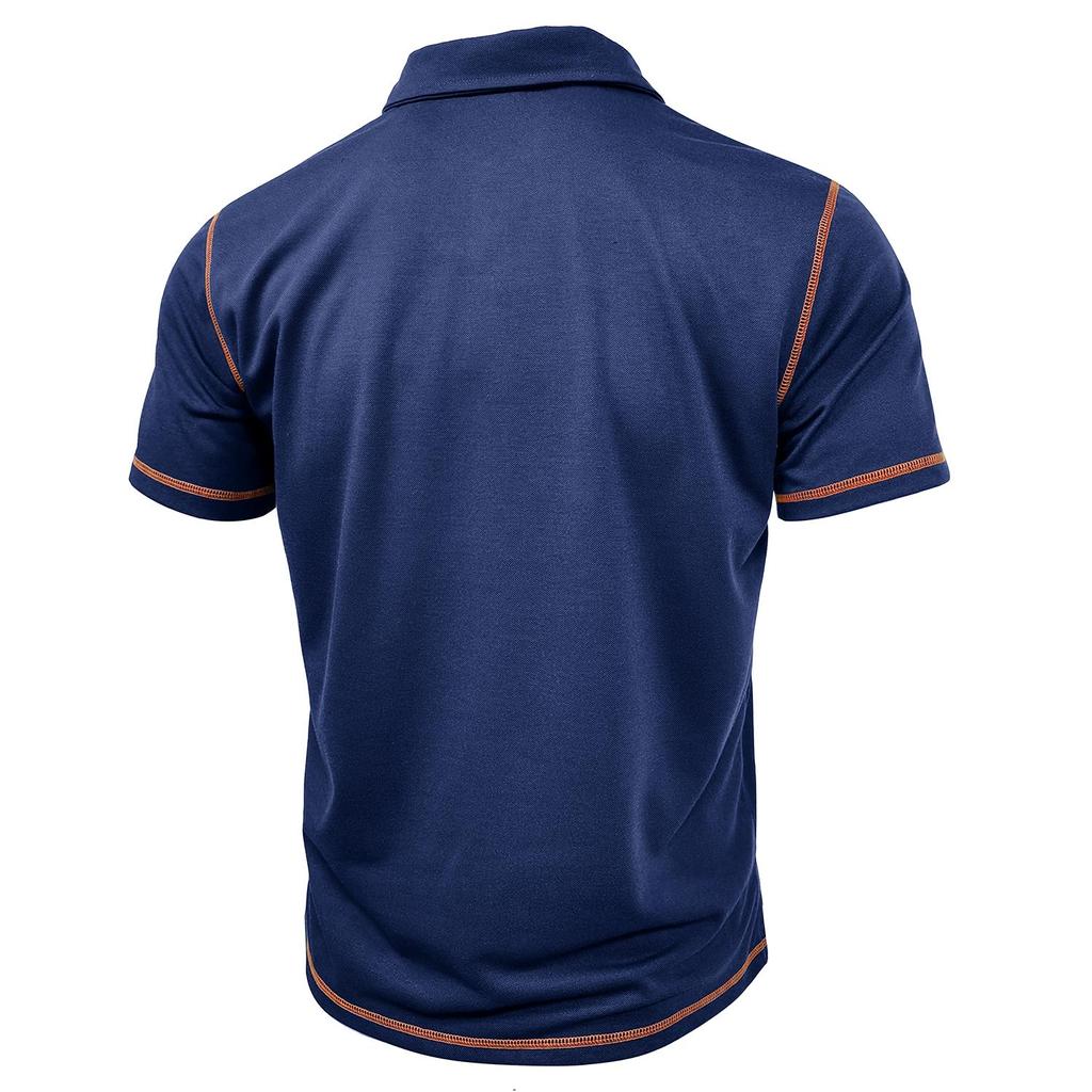 Мужская футболка-поло, хлопковая рубашка с короткими рукавами и цветными блоками, приталенные рубашки, пуловеры на пуговицах с отложным воротником, весна-лето, повседневная одежда