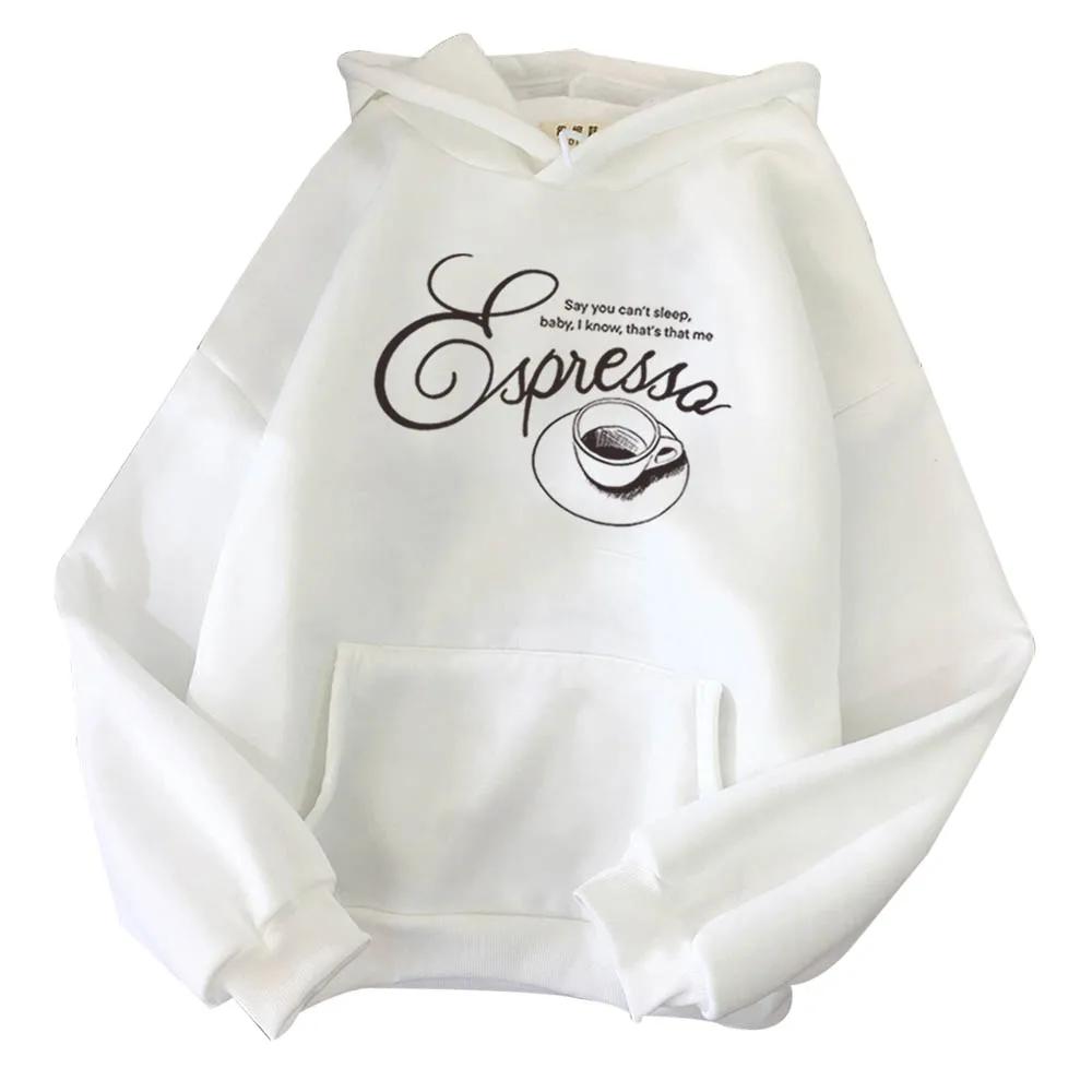Мужская толстовка Sabrina Carpenter Espresso, Принт на музыкальную тематику Sabrina Carpenter, Унисекс, Стиль Харадзюку, Осенне-зимняя толстовка с длинным рукавом