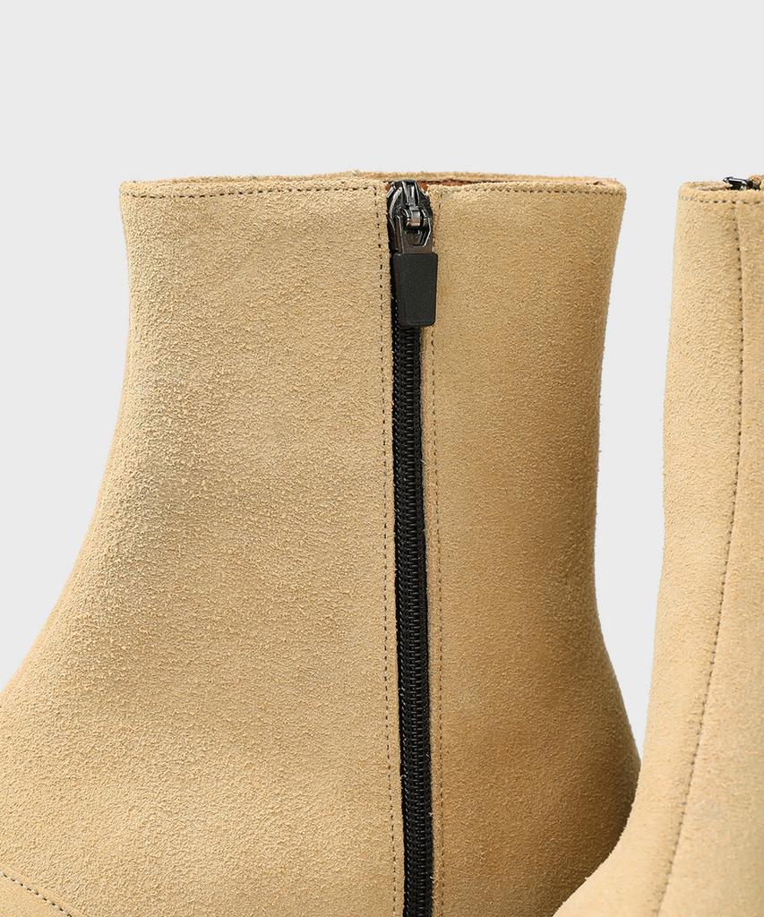 Firenze Atelier [Second.A] Минималистичные Ботинки на Молнии с Массивной Формой 2Ndf5100Bs [Верблюжий]