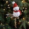 1Pcs  Year Christmas Tree Hangings Faux Foam Bird Ornament Pendant Wool Felt Red Scarf Hat Birdie Navidad Decoration