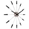 Настенные часы NeXtime "PLUG INN", очень тихие, черные, нержавеющая сталь, ø58 см